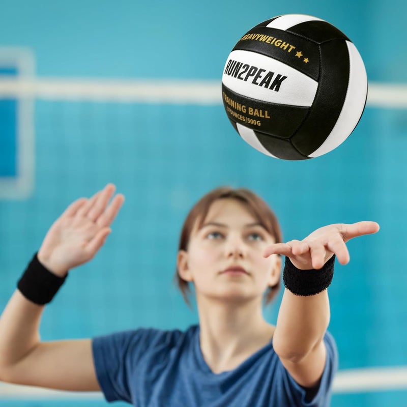 RUN2PEAK Setter Training Volleyball Official Size 5 Volleyballs Heavy Weight Ball PU Practice Volley Balls for Indoor Rebounder Equipment Setters Weighted Volleyball Setting Trainer - Image 4